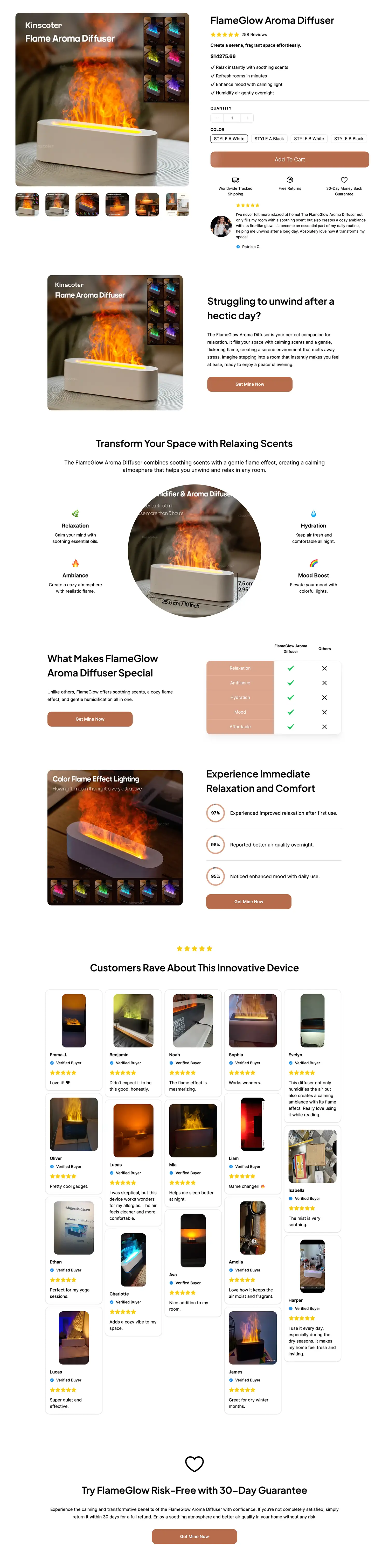 ShopFast AI product page builder dashboard preview